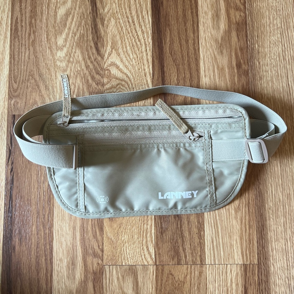 Lanney Tan Money Belt adjustable strap